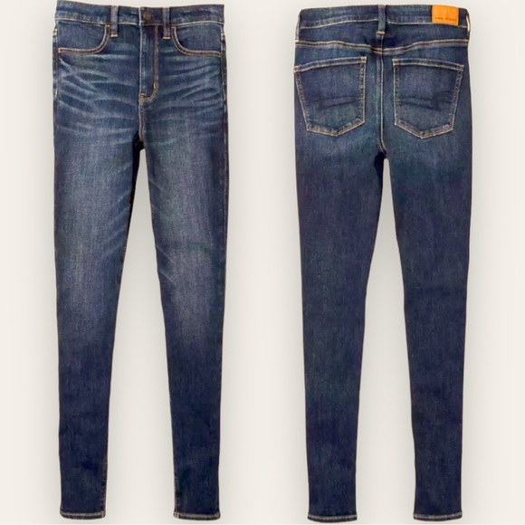 AMERICAN EAGLE - AE Ne(x)t Level Super High-Waisted Jegging in Medium Wash, 29” - Picture 2 of 16